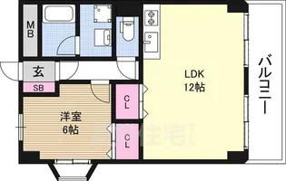 第12高光マンション【8階】の間取り