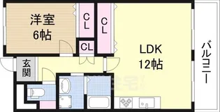 1LDKの間取り画像