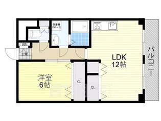 新大阪パークハイツ【4階】の間取り