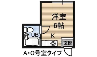 新大阪サンマンション1号館【4階】の間取り