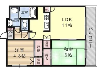 大阪府大阪市西淀川区竹島3丁目【アパート】の間取り