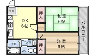 ハイツ板垣【2階】の間取り