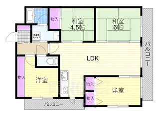 ハイネス塚本【2階】の間取り