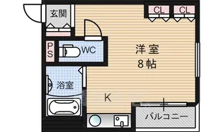ハイツ知名2【402号室】の間取り