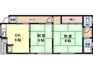 大阪府大阪市西淀川区福町2丁目【アパート】の間取り
