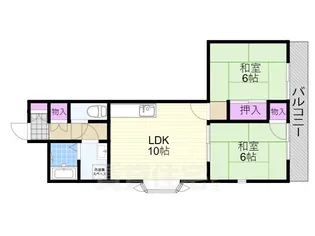 千舟リバービューマンション【201号室】の間取り