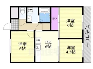 シロハイヌ姫里2【412号室】の間取り