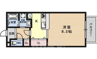 パナプレイス姫島【1階】の間取り