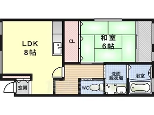 大阪府大阪市西淀川区福町2丁目【アパート】の間取り