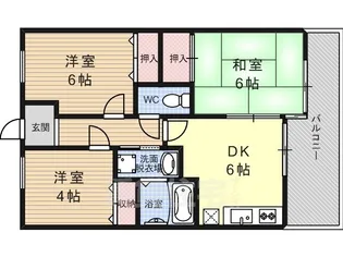 パラツィーナタンデムタウン千船【2階】の間取り