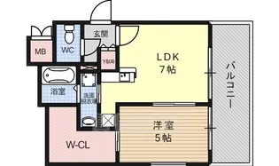 CITY SPIRE十三東【7階】の間取り