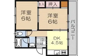 第1サンハイツ【203号室】の間取り