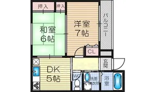 スリーハイツ(三津屋中2)【301号室】の間取り