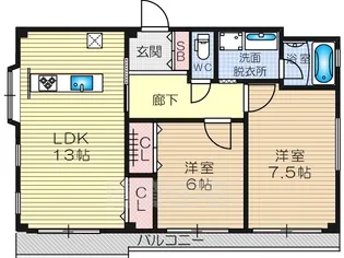 アッシュコート【101号室】の間取り