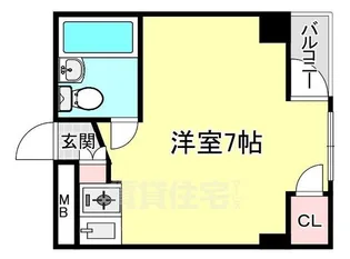 パールハイツ本町【5階】の間取り
