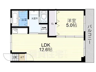 谷田十三マンション【3階】の間取り