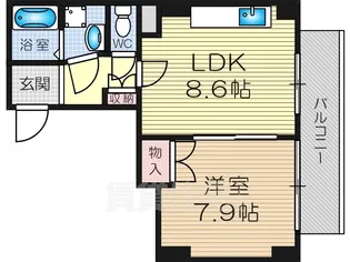 やまびこハイツ Part1【5階】の間取り