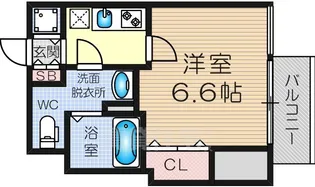 フレンシアノイエ東三国【8階】の間取り