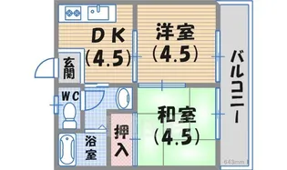 岡本ハイツ【2階】の間取り