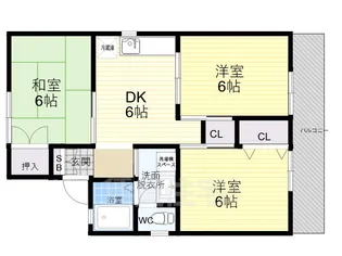 パセオ仁川【2階】の間取り