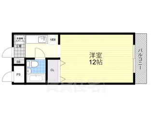 フラットライフワーク甲子園【3階】の間取り