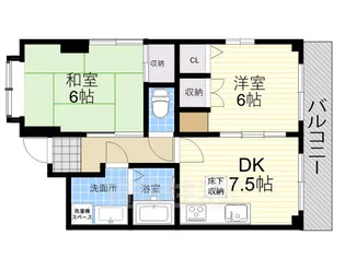 ジェンティール甲東【1階】の間取り