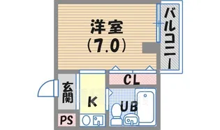 シェルプール弐番館【2階】の間取り