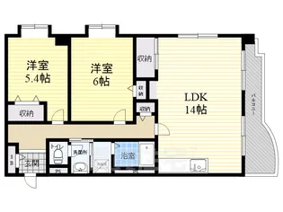 ツインアルカディア【3階】の間取り