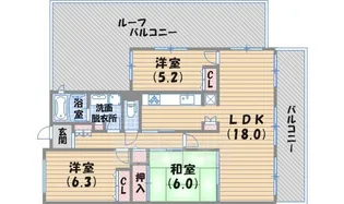 甲子園三番町ハイツ【5階】の間取り