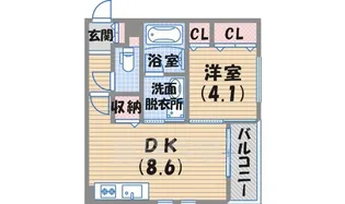 グレース門戸荘3【1階】の間取り