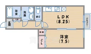 1LDKの間取り画像