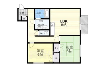 レンタルハウス深津2【2階】の間取り