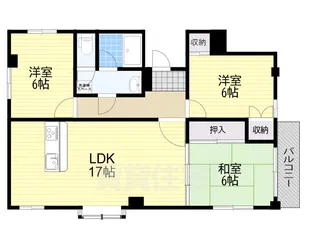 キングスアヴェニュー山之内【3階】の間取り