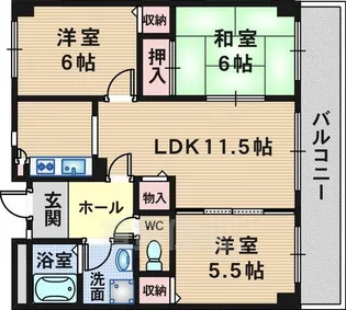 グレースグレイン南が丘【3階】の間取り