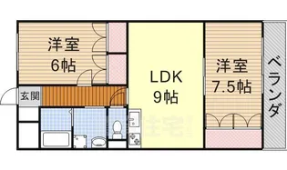 英ハイツ【3階】の間取り