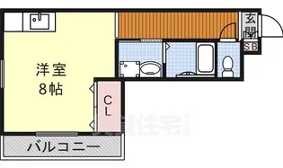 パレス瑞穂【1階】の間取り