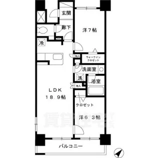 ロイヤルパークス千種【8階】の間取り