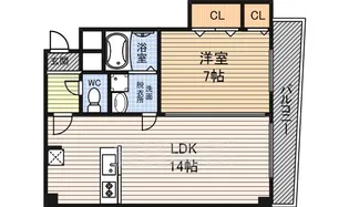 ラディアント矢場【9階】の間取り