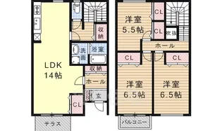 ユニフレックス寺本 B棟【1階】の間取り