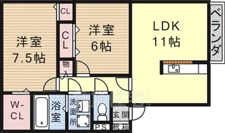 チェリーブロッサム【2階】の間取り