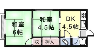 飛田荘【1階】の間取り