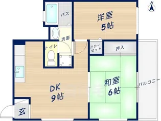 マンション高木【1階】の間取り