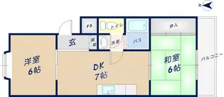 ツイン石切2【3階】の間取り