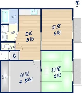 フリーディオ石切【110号室】の間取り