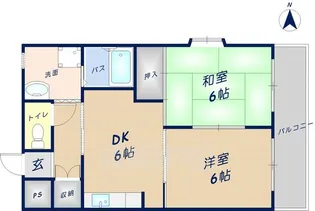 メゾンド中新開【1階】の間取り