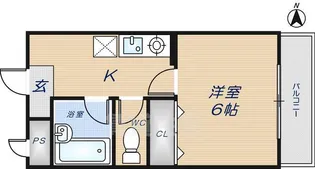 1Kの間取り画像