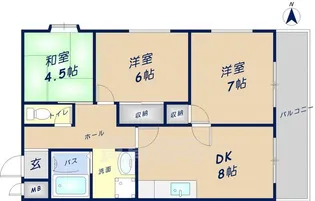 レジデンスグラッソーレ【3階】の間取り