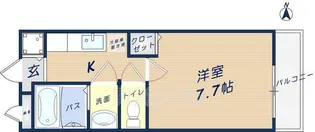 レジデンス石切【1階】の間取り