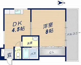 東花園コーポ【3階】の間取り