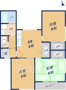 エステートピアコーワ【2階】の間取り